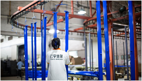 仓库货架室外粉喷涂